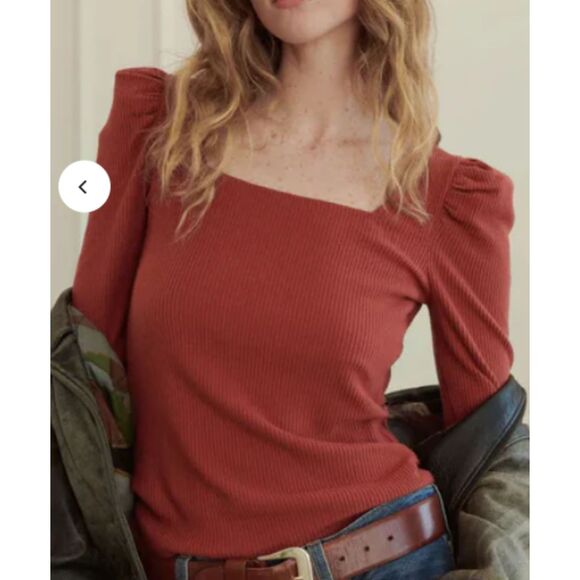 Nation LTD Leighton Top, Brick House Square Neck Size Medium $148 - Picture 3 of 5
